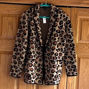 TALBOTS - Leopard Sweater Blazer - NEW with Tag